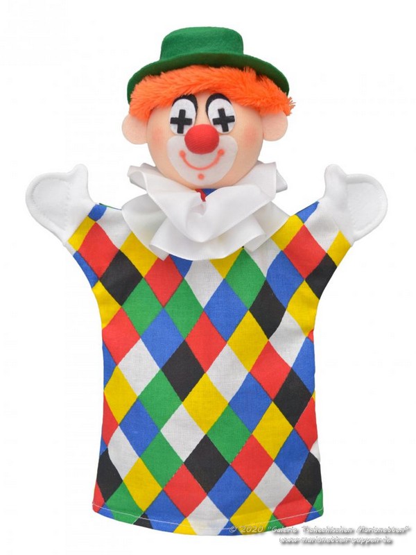 Clown textile Hand Puppet | MYB22207A | marionettes-puppets.com ...