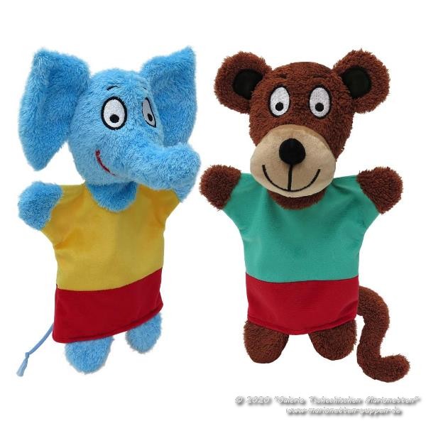 Eda the Elephant and Pepa the Monkey Hand Puppets