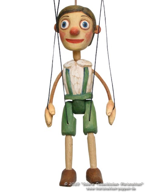 Wooden marionette without clothes