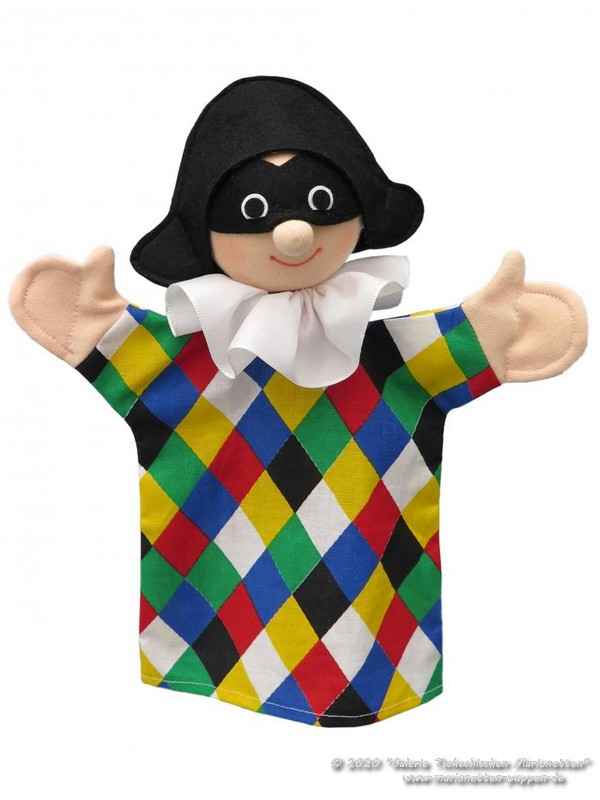 Harlequin textile Hand Puppet | MYB22224B | marionettes-puppets.com ...