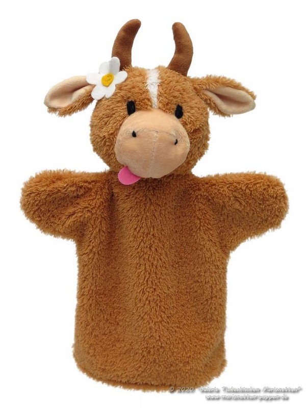 Cow with a flower Hand Puppet