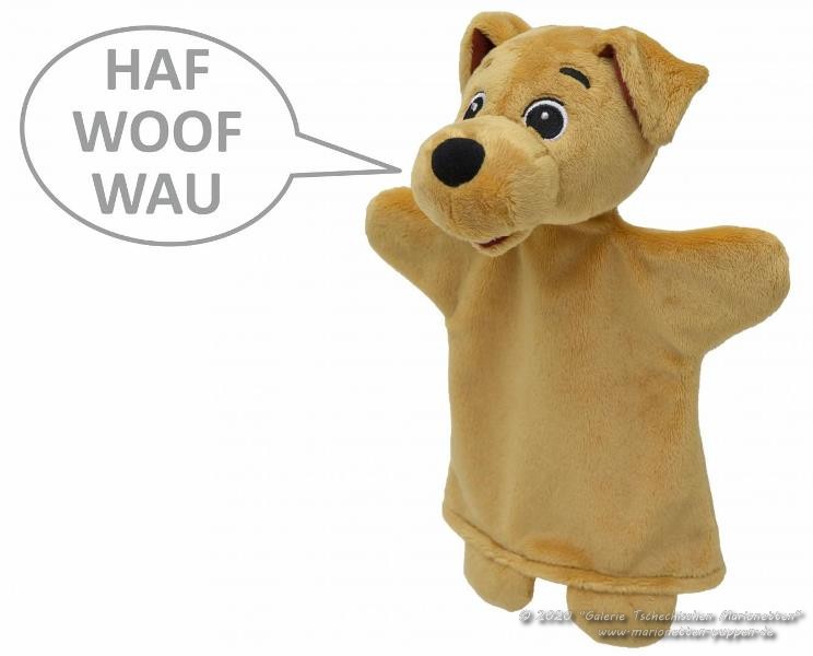 Dog textile Hand Puppet talking