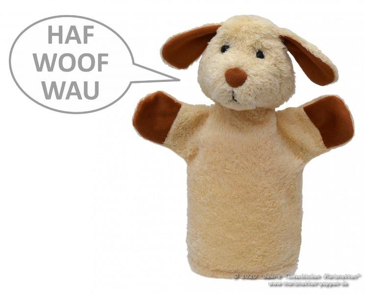 Dog textile Hand Puppet talking