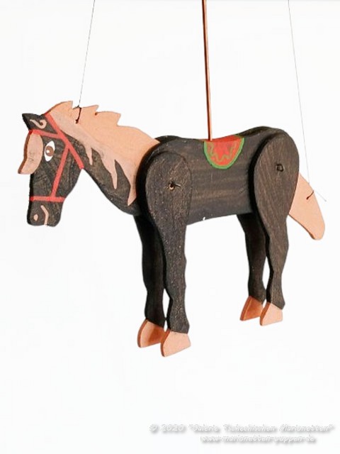 Horse wood marionette