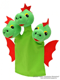 Dragon with three heads Hand Puppet