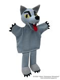 Wolf with yellow eyes Hand Puppet