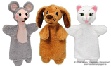 Set animals Pets Hand puppets