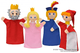 Set hand puppets King family